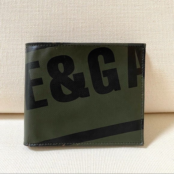 DOLCE & GABBANA MEN’S LEATHER BIFOLD WALLET, VINTAGE, RARE GRN/BLK, NEW W/ TAGS - Picture 3 of 15